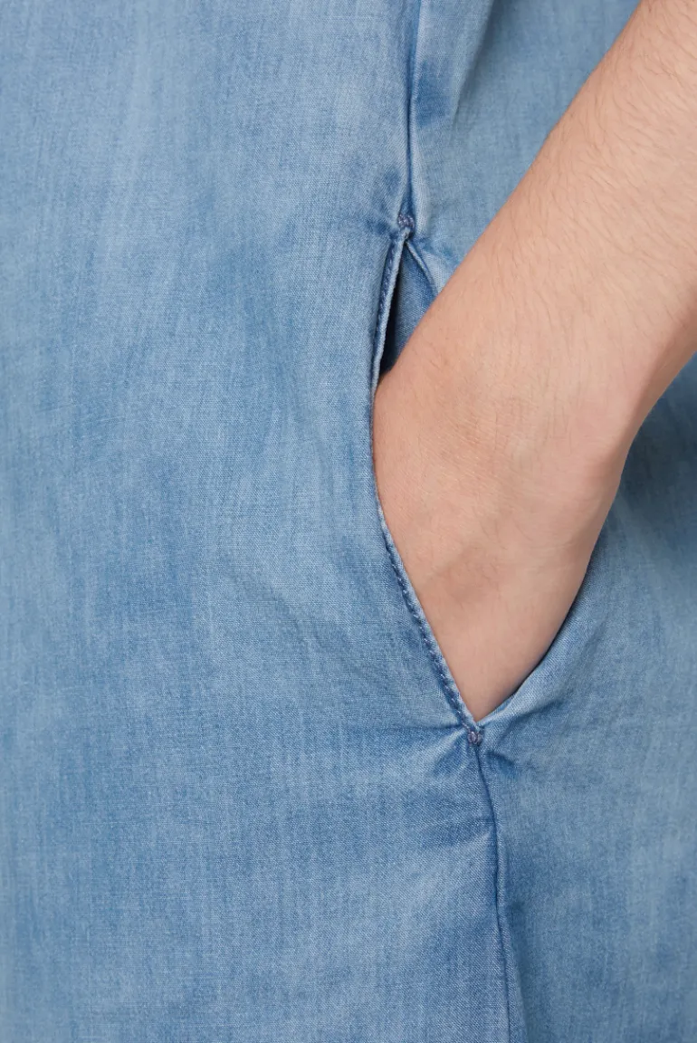 Store CAMP DAVID & SOCCX Kurzes Jeansblusenkleid mid blue wash | XS midbluewash