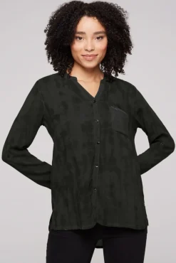 Cheap CAMP DAVID & SOCCX Langarmbluse mit All Over Print black