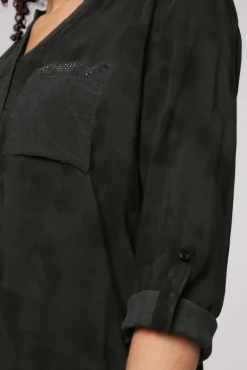 Cheap CAMP DAVID & SOCCX Langarmbluse mit All Over Print black