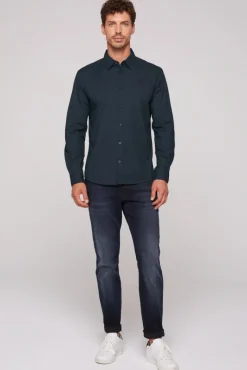 Sale CAMP DAVID & SOCCX Langarmhemd mit filigranen All Over Print blue navy bluenavy