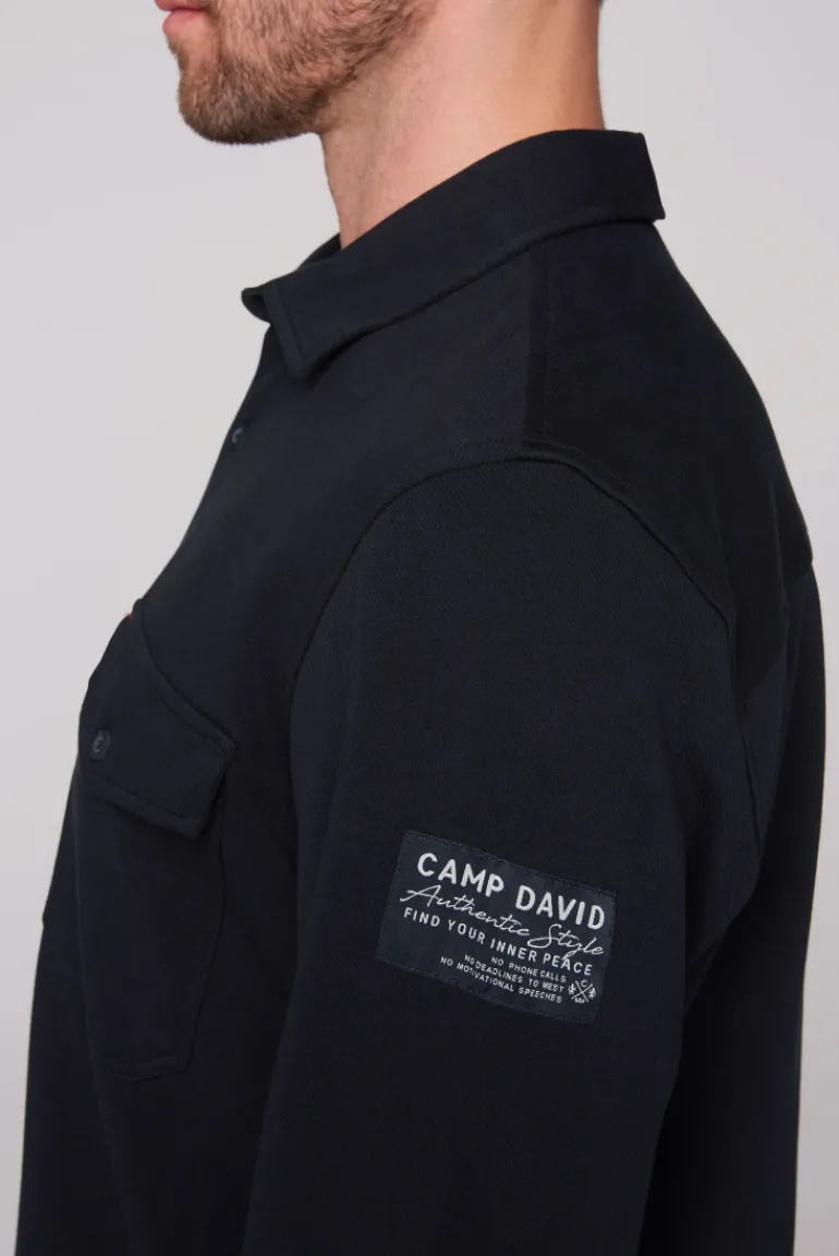 Best CAMP DAVID & SOCCX Langarmhemd mit Klappentaschen blue navy bluenavy
