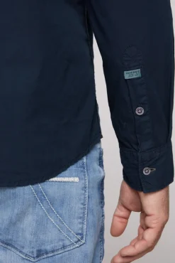 New CAMP DAVID & SOCCX Langarmhemd mit Logo-Stickereien blue navy bluenavy