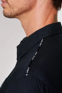 Best CAMP DAVID & SOCCX Langarmhemd mit Strukturstreifen blue navy bluenavy