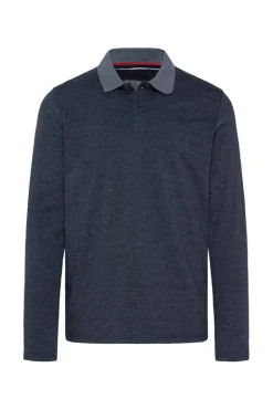 Online CAMP DAVID & SOCCX Langarmpolo mit feinem Streifen-Dessin blue navy bluenavy