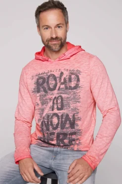 Cheap CAMP DAVID & SOCCX Langarmshirt mit Kapuze und Vintage Print sunrise