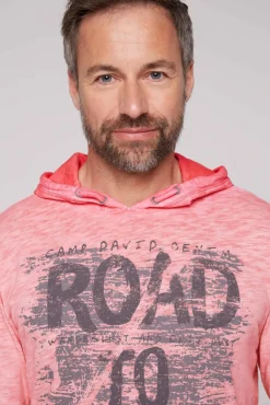 Cheap CAMP DAVID & SOCCX Langarmshirt mit Kapuze und Vintage Print sunrise