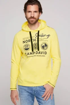 Cheap CAMP DAVID & SOCCX Langarmshirt mit Kapuze und Print light lime lightlime