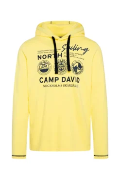 Cheap CAMP DAVID & SOCCX Langarmshirt mit Kapuze und Print light lime lightlime