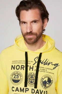 Cheap CAMP DAVID & SOCCX Langarmshirt mit Kapuze und Print light lime lightlime
