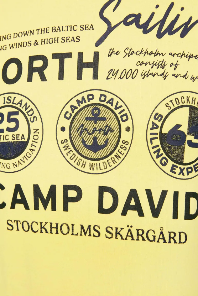 Cheap CAMP DAVID & SOCCX Langarmshirt mit Kapuze und Print light lime lightlime