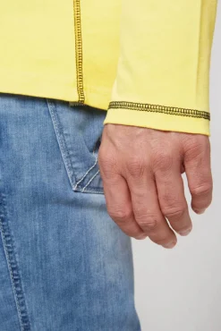 Cheap CAMP DAVID & SOCCX Langarmshirt mit Kapuze und Print light lime lightlime