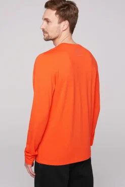 Store CAMP DAVID & SOCCX Langarmshirt mit Rubber Print signal orange signalorange
