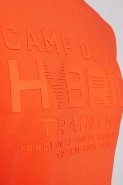 Store CAMP DAVID & SOCCX Langarmshirt mit Rubber Print signal orange signalorange