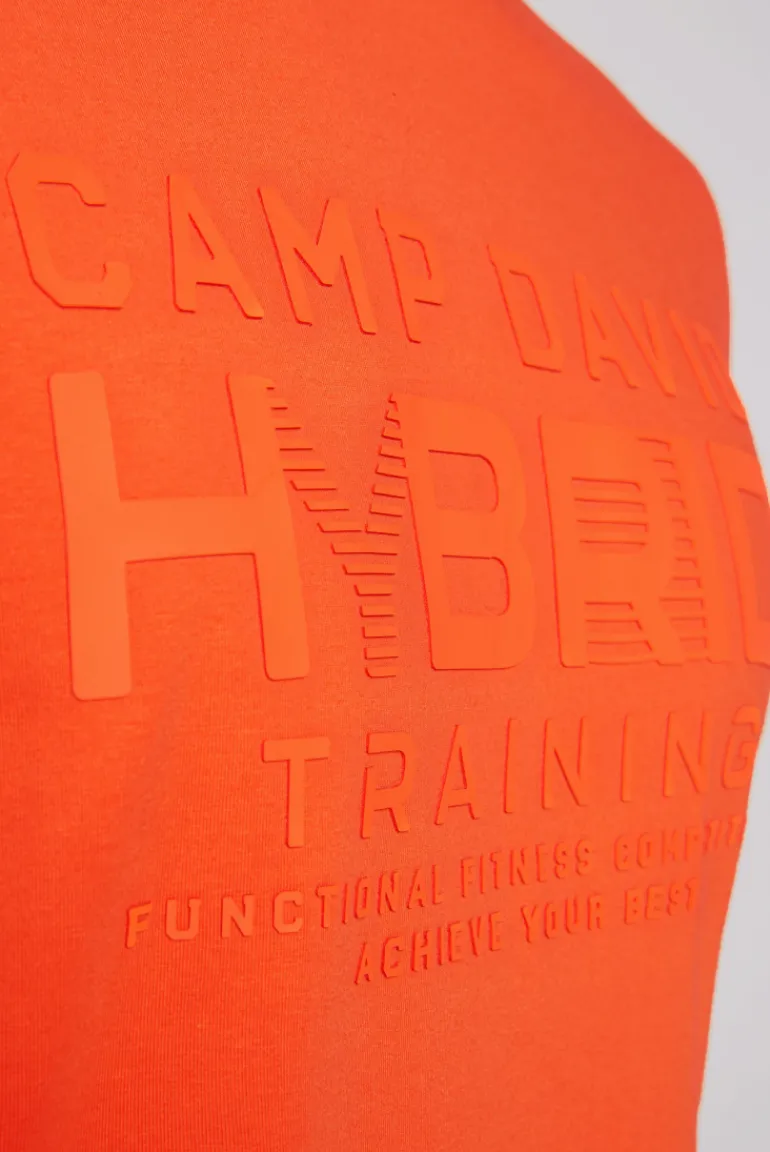 Store CAMP DAVID & SOCCX Langarmshirt mit Rubber Print signal orange signalorange