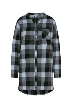 Best CAMP DAVID & SOCCX Lange Karobluse aus Flanell cozy blue cozyblue