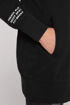 Cheap CAMP DAVID & SOCCX Lange Sweatjacke mit hohem Kragen black