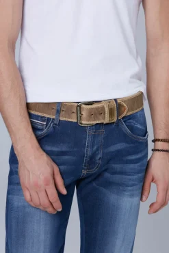 Flash Sale CAMP DAVID & SOCCX Ledergürtel beige