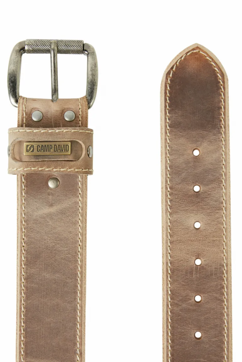 Flash Sale CAMP DAVID & SOCCX Ledergürtel beige
