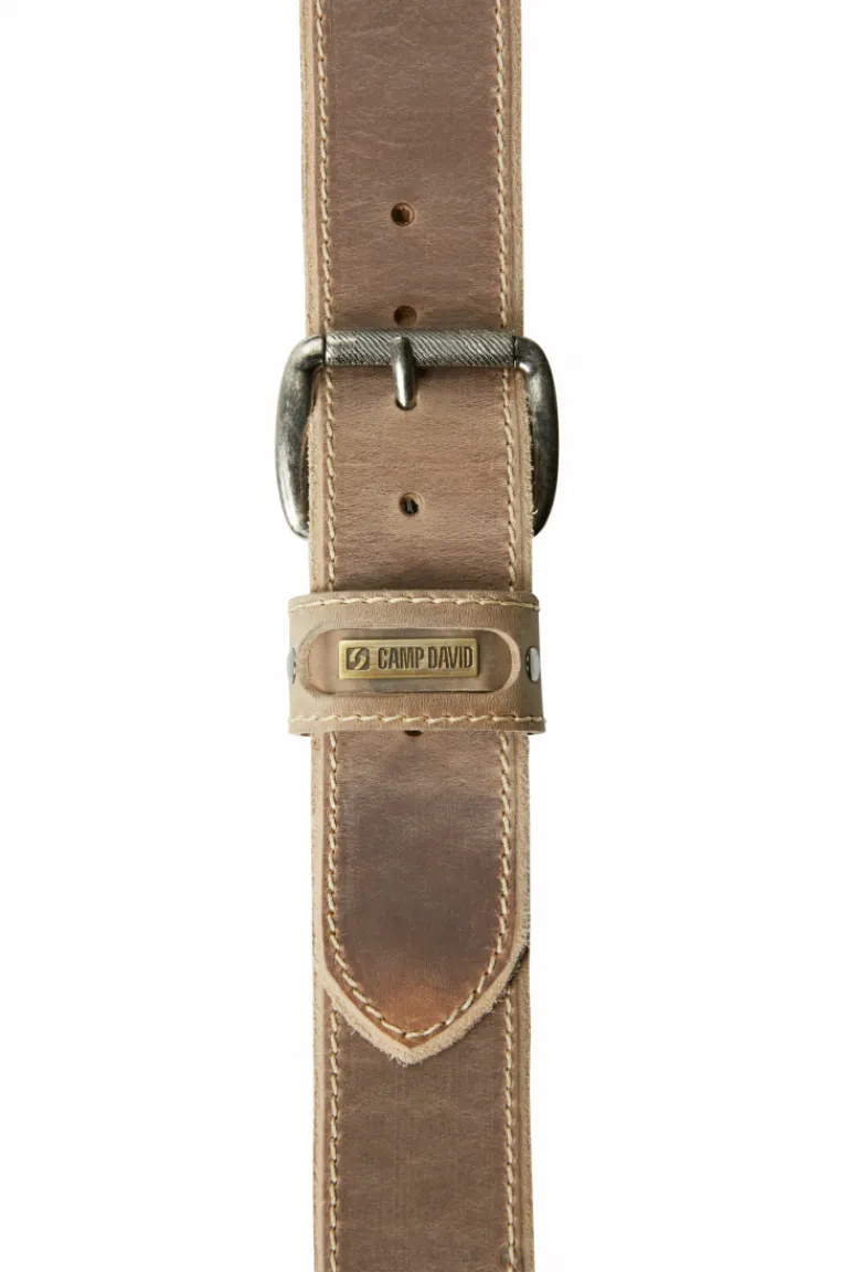 Flash Sale CAMP DAVID & SOCCX Ledergürtel beige