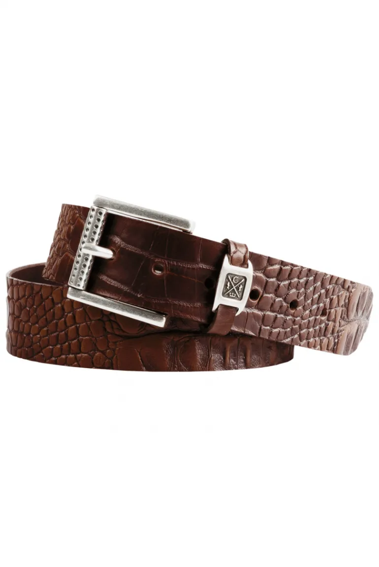 Online CAMP DAVID & SOCCX Ledergürtel im Used Look dark brown darkbrown