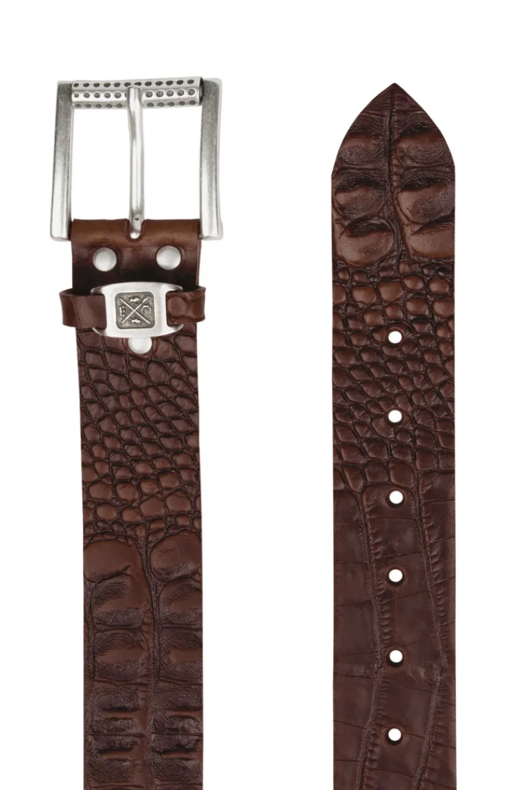 Online CAMP DAVID & SOCCX Ledergürtel im Used Look dark brown darkbrown