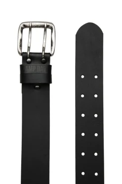 Cheap CAMP DAVID & SOCCX Ledergürtel mit Doppeldornschließe black