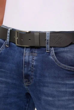 Outlet CAMP DAVID & SOCCX Ledergürtel mit matter Dornschließe black