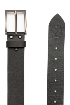 Outlet CAMP DAVID & SOCCX Ledergürtel mit matter Dornschließe black