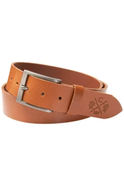 Online CAMP DAVID & SOCCX Ledergürtel mit matter Dornschließe cognac