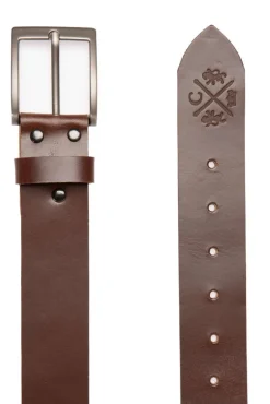 Store CAMP DAVID & SOCCX Ledergürtel mit matter Dornschließe brown