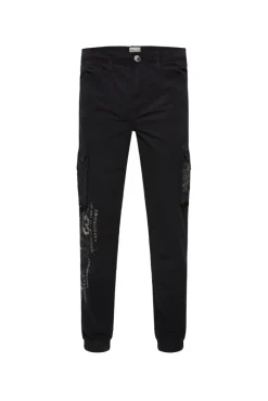 Best Sale CAMP DAVID & SOCCX Leichte Cargohose mit Label Prints black