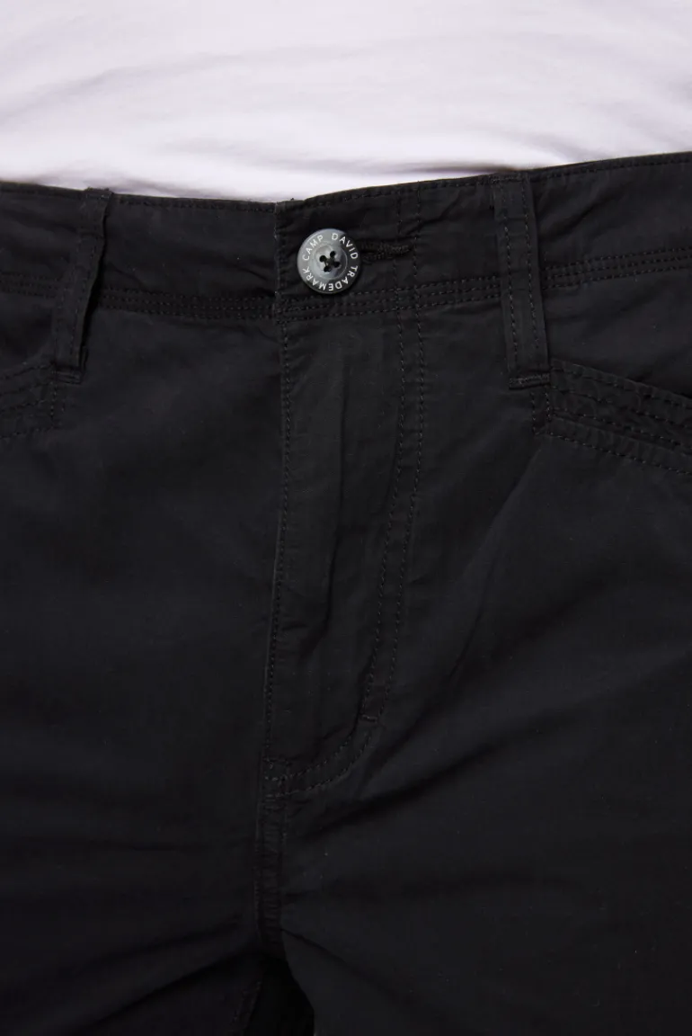 Best Sale CAMP DAVID & SOCCX Leichte Cargohose mit Label Prints black