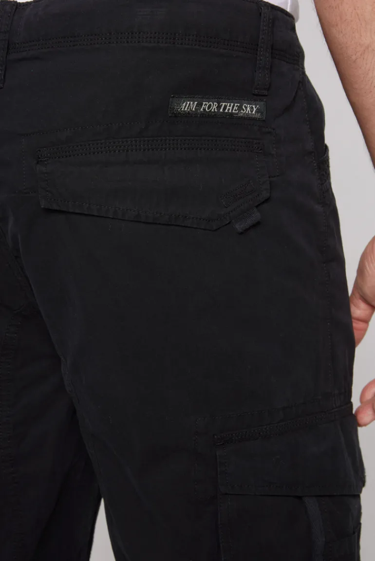 Best Sale CAMP DAVID & SOCCX Leichte Cargohose mit Label Prints black