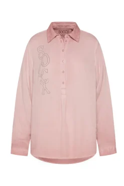 Cheap CAMP DAVID & SOCCX Longbluse Oil Dyed mit Logo aus Schmucksteinen rose blush roseblush