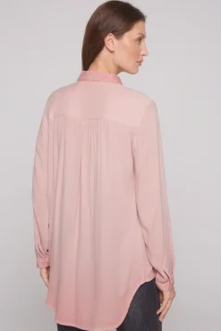 Cheap CAMP DAVID & SOCCX Longbluse Oil Dyed mit Logo aus Schmucksteinen rose blush roseblush