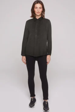 Discount CAMP DAVID & SOCCX Longbluse Oil Dyed mit Logo aus Schmucksteinen black