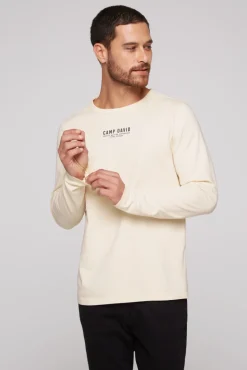 Best CAMP DAVID & SOCCX Longsleeve mit Logo Print ecru