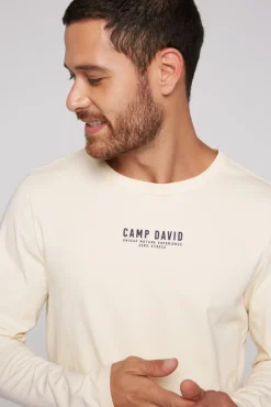 Best CAMP DAVID & SOCCX Longsleeve mit Logo Print ecru