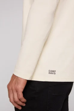 Best CAMP DAVID & SOCCX Longsleeve mit Logo Print ecru