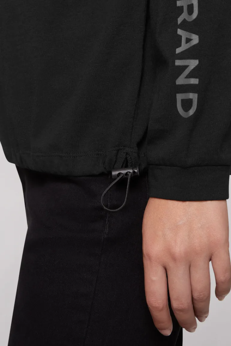 Best Sale CAMP DAVID & SOCCX Longsleeve mit Logo Prints und verstellbaren Elastiksaum black
