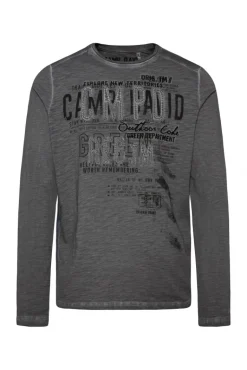 Online CAMP DAVID & SOCCX Longsleeve mit Tapes und Logo-Applikationen granite