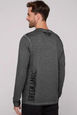 Online CAMP DAVID & SOCCX Longsleeve mit Tapes und Logo-Applikationen granite