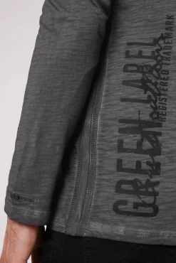 Online CAMP DAVID & SOCCX Longsleeve mit Tapes und Logo-Applikationen granite