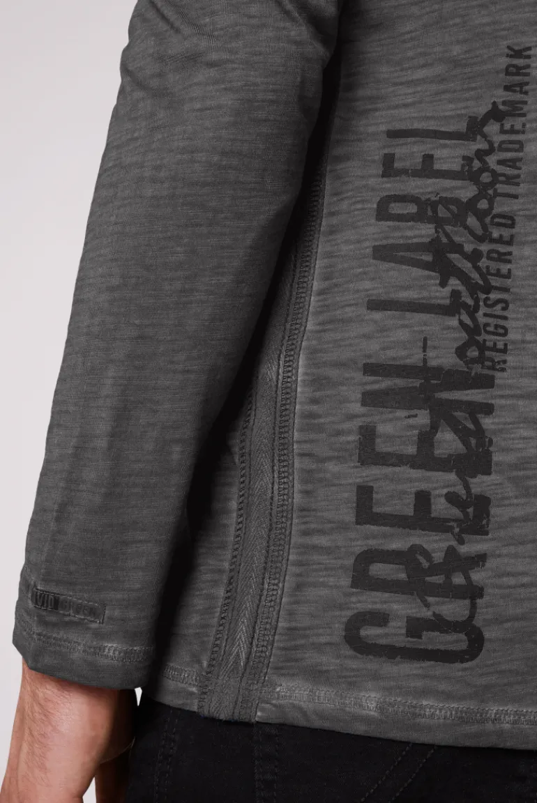 Online CAMP DAVID & SOCCX Longsleeve mit Tapes und Logo-Applikationen granite