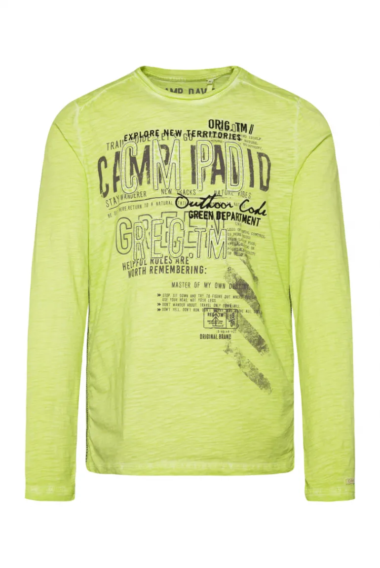 Best Sale CAMP DAVID & SOCCX Longsleeve mit Tapes und Logo-Applikationen poison ivy poisonivy