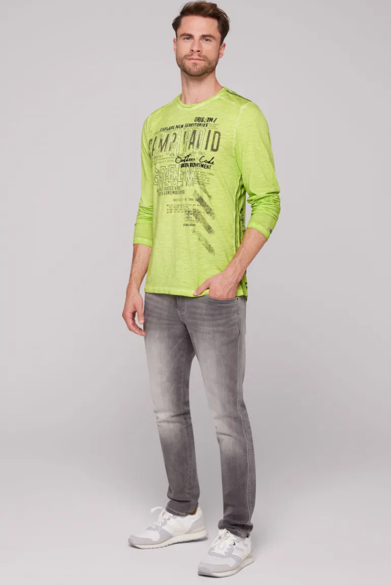 Best Sale CAMP DAVID & SOCCX Longsleeve mit Tapes und Logo-Applikationen poison ivy poisonivy