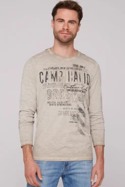 Best CAMP DAVID & SOCCX Longsleeve mit Tapes und Logo-Applikationen fossil brown fossilbrown