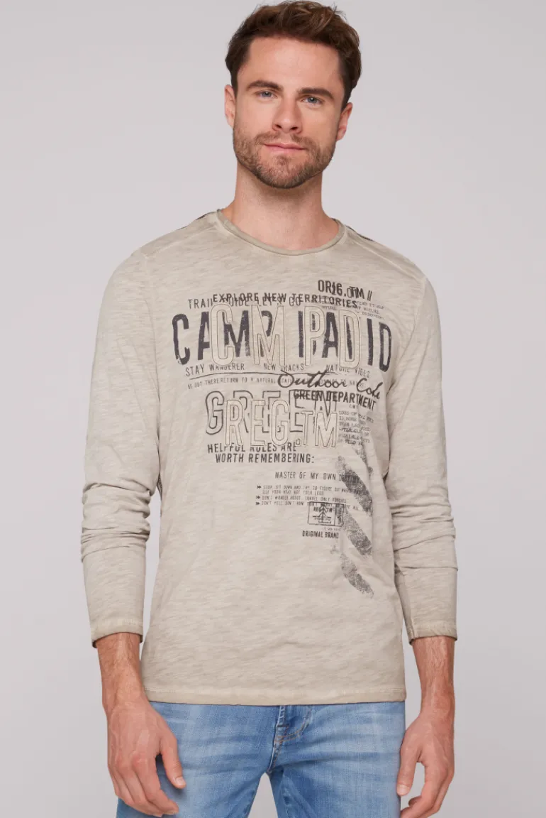 Best CAMP DAVID & SOCCX Longsleeve mit Tapes und Logo-Applikationen fossil brown fossilbrown