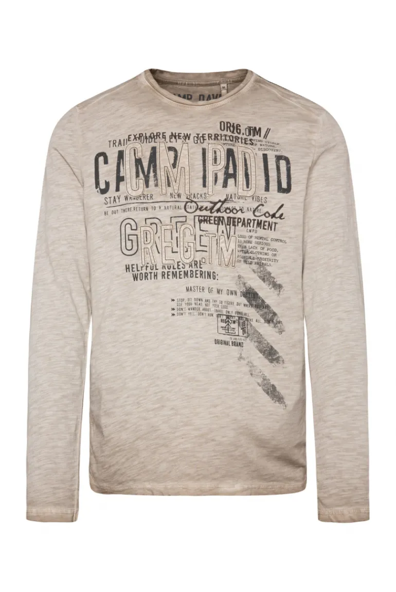 Best CAMP DAVID & SOCCX Longsleeve mit Tapes und Logo-Applikationen fossil brown fossilbrown