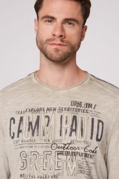 Best CAMP DAVID & SOCCX Longsleeve mit Tapes und Logo-Applikationen fossil brown fossilbrown